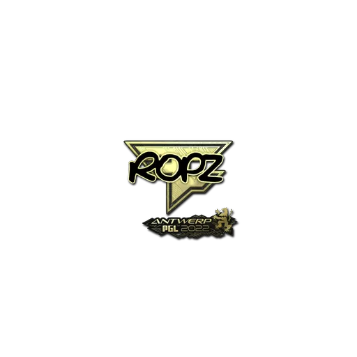 Наклейка | ropz (золотая) | Антверпен-2022