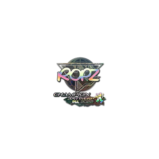 Наклейка | ropz (голографическая, чемпион) | Антверпен-2022