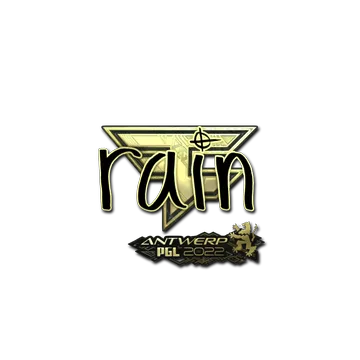 Sticker | rain (Gold) | Antwerp 2022