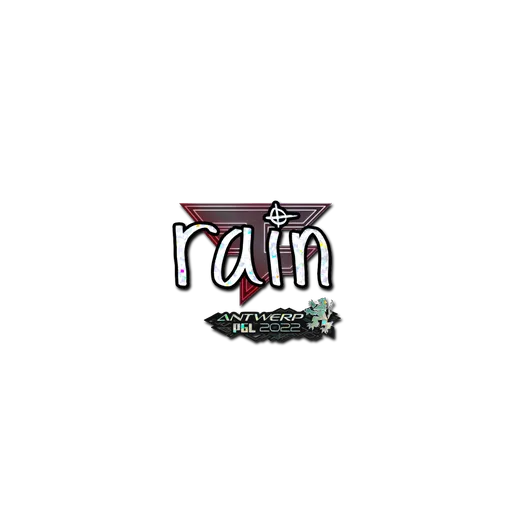 Наклейка | rain (с блёстками) | Антверпен-2022