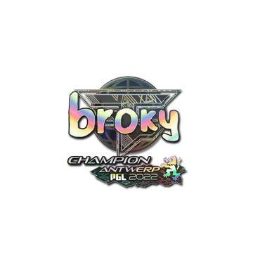 Sticker | broky (Holo, Champion) | Antwerp 2022