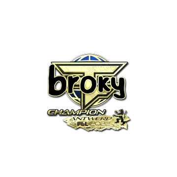 Sticker | broky (Gold, Champion) | Antwerp 2022