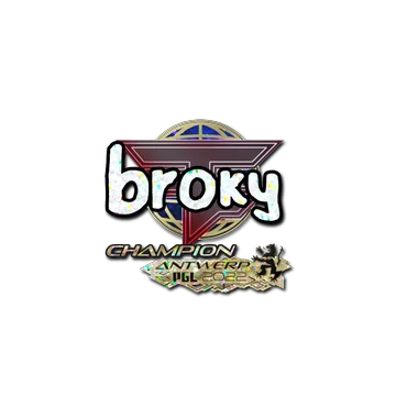 Sticker | broky (Glitter, Champion) | Antwerp 2022