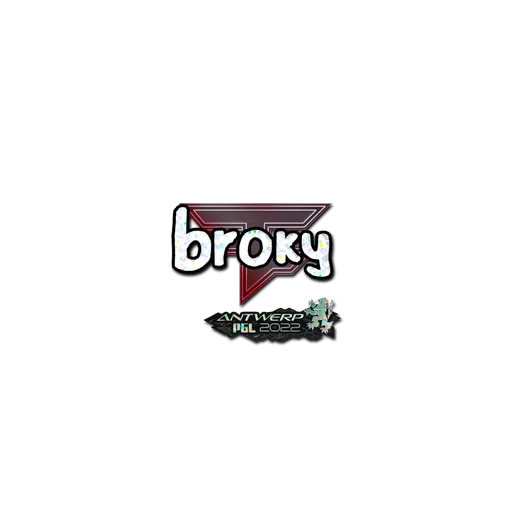 Наклейка | broky (с блёстками) | Антверпен-2022