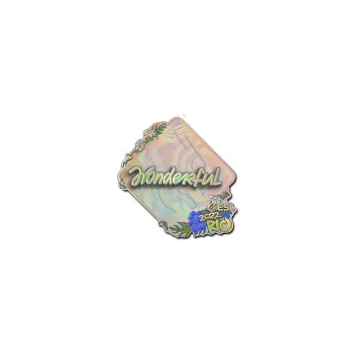 Наклейка | w0nderful (голографическая) | Рио-2022