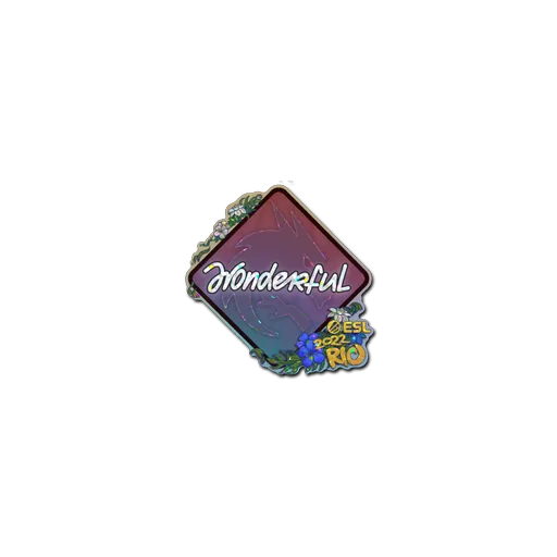 Наклейка | w0nderful (с блёстками) | Рио-2022