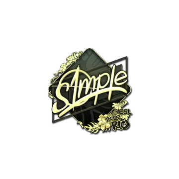 Sticker | s1mple (Gold) | Rio 2022