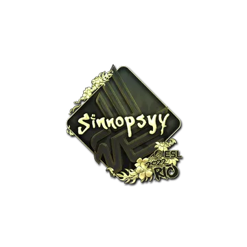 Наклейка | sinnopsyy (золотая) | Рио-2022
