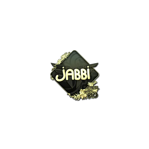 Наклейка | jabbi (золотая) | Рио-2022