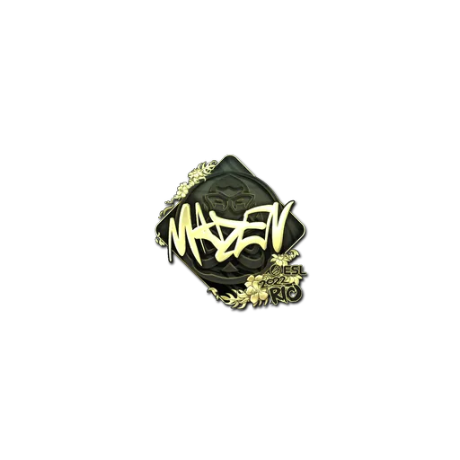 Наклейка | maden (золотая) | Рио-2022