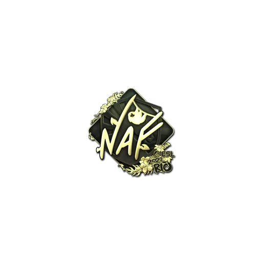 Наклейка | NAF (золотая) | Рио-2022
