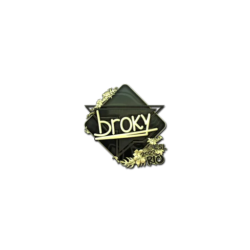 Sticker | broky (Gold) | Rio 2022