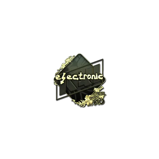 Наклейка | electronic (золотая) | Рио-2022