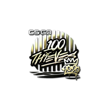 Sticker | 100 Thieves (Gold) | 2020 RMR