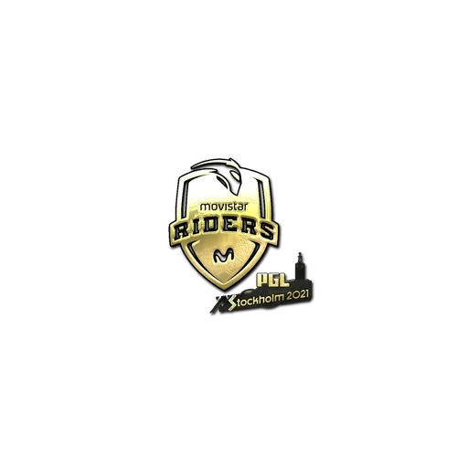 Наклейка | Movistar Riders (золотая) | Стокгольм-2021