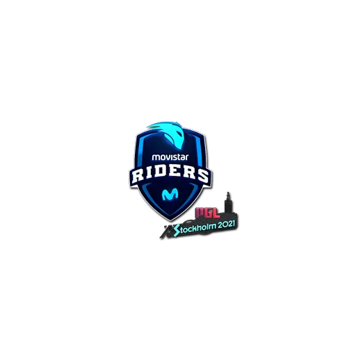 Наклейка | Movistar Riders (металлическая) | Стокгольм-2021