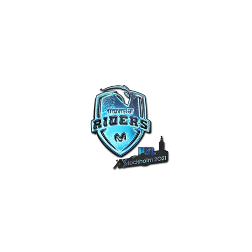Наклейка | Movistar Riders (голографическая) | Стокгольм-2021