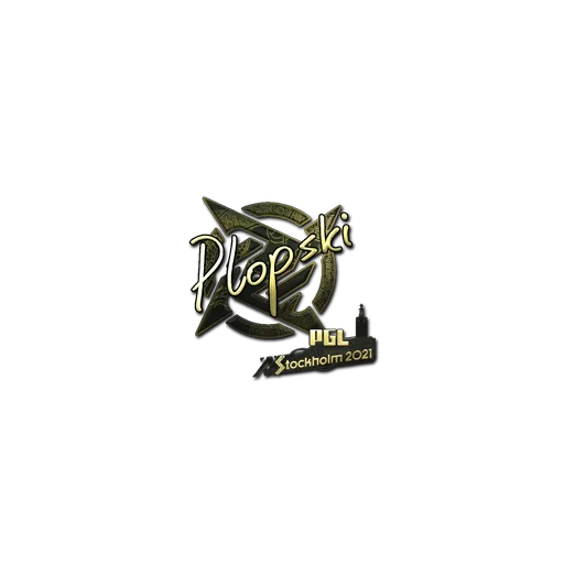 Sticker | Plopski (Gold) | Stockholm 2021