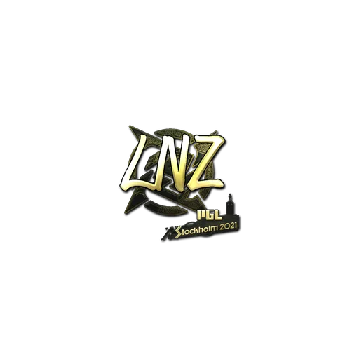 Наклейка | LNZ (золотая) | Стокгольм-2021