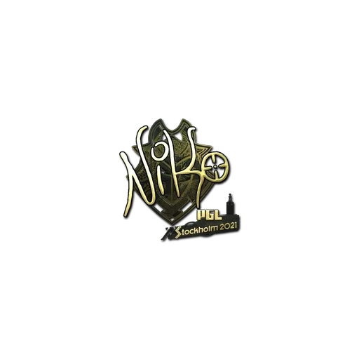 Наклейка | NiKo (золотая) | Стокгольм-2021