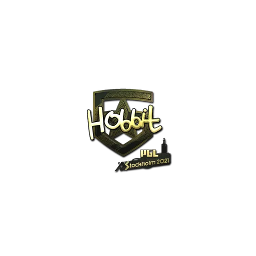 Наклейка | HObbit (золотая) | Стокгольм-2021