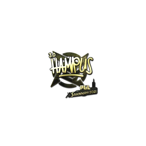 Наклейка | hampus (золотая) | Стокгольм-2021
