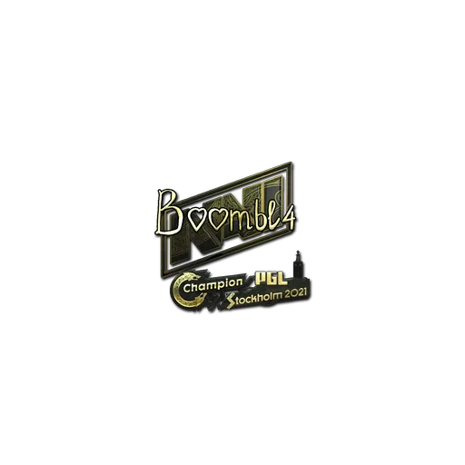 Наклейка | Boombl4 (золотая) | Стокгольм-2021
