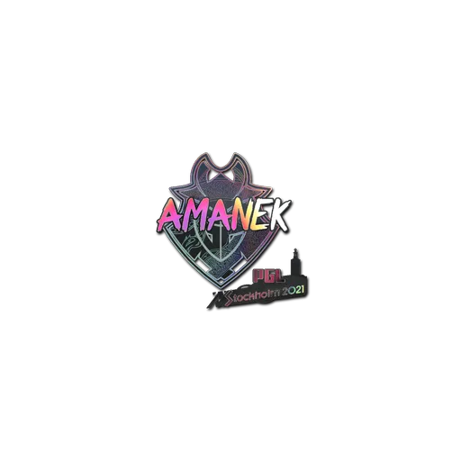 Наклейка | AMANEK (голографическая) | Стокгольм-2021