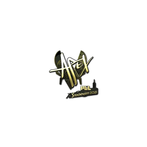 Наклейка | apEX (золотая) | Стокгольм-2021