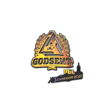 Наклейка | GODSENT (голографическая) | Стокгольм-2021