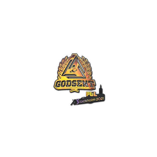 Наклейка | GODSENT (голографическая) | Стокгольм-2021