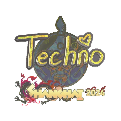 Наклейка | Techno4K (голографическая) | Шанхай-2024