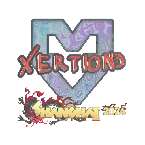 Наклейка | xertioN (голографическая) | Шанхай-2024