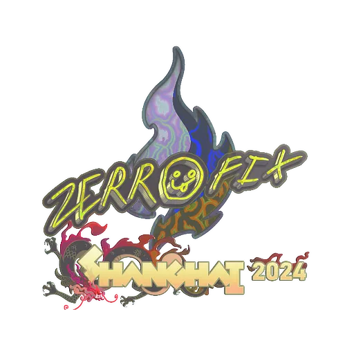 Наклейка | zeRRoFIX (голографическая) | Шанхай-2024