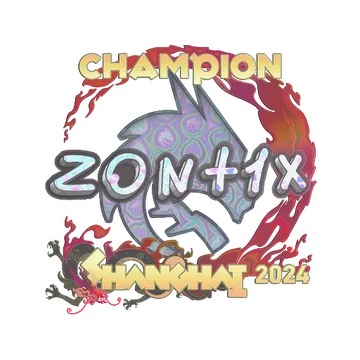 Наклейка | zont1x (голографическая, чемпион) | Шанхай-2024