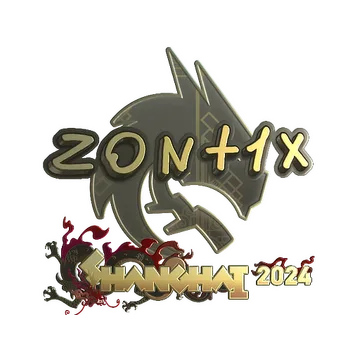 Наклейка | zont1x (золотая) | Шанхай-2024