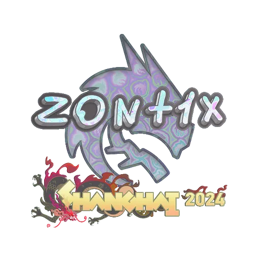 Наклейка | zont1x (голографическая) | Шанхай-2024