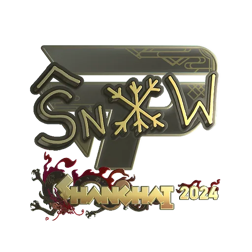 Sticker | snow (Gold) | Shanghai 2024