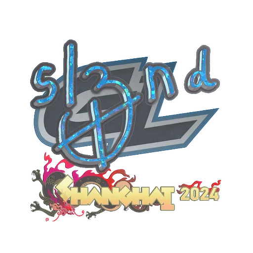 Наклейка | sl3nd (с блёстками) | Шанхай-2024