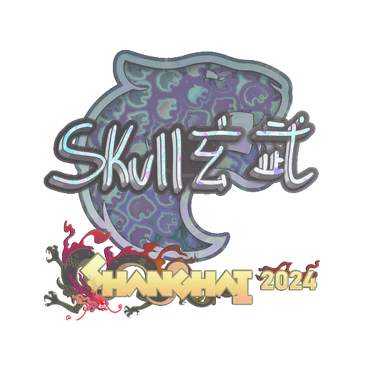 Наклейка | skullz (голографическая) | Шанхай-2024