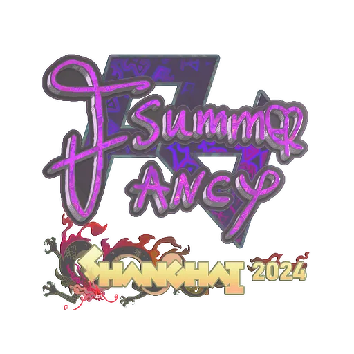 Наклейка | Summer (голографическая) | Шанхай-2024