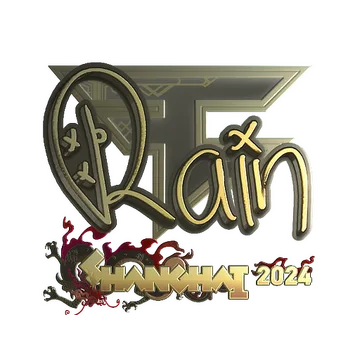 Sticker | rain (Gold) | Shanghai 2024