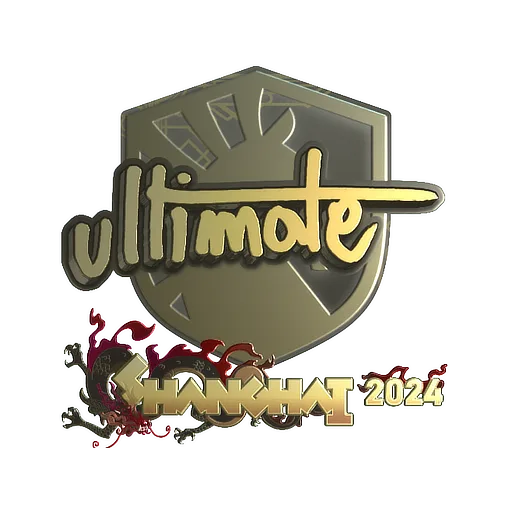 Наклейка | ultimate (золотая) | Шанхай-2024