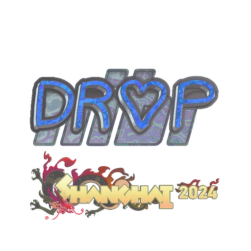 Наклейка | drop (голографическая) | Шанхай-2024