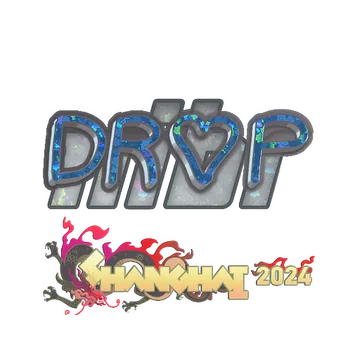 Наклейка | drop (с блёстками) | Шанхай-2024