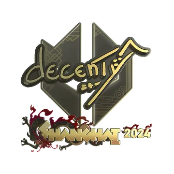 Sticker | decenty (Gold) | Shanghai 2024