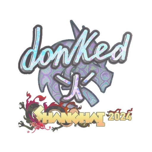 Наклейка | donk (голографическая) | Шанхай-2024