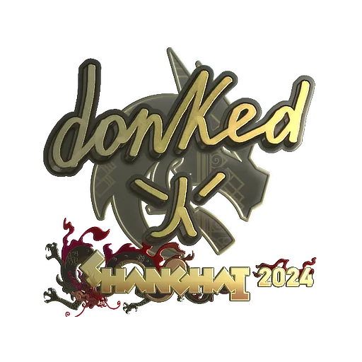 Sticker | donk (Gold) | Shanghai 2024