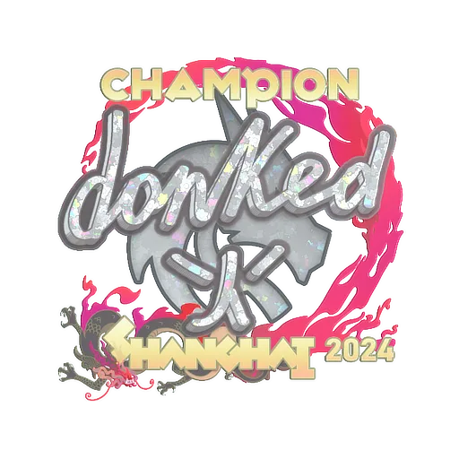 Sticker | donk (Glitter, Champion) | Shanghai 2024