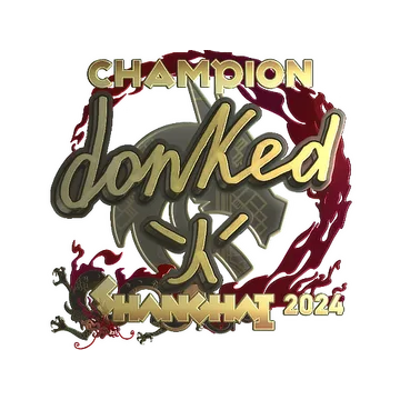 Sticker | donk (Gold, Champion) | Shanghai 2024